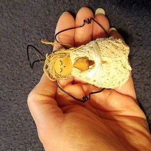 Small, rustic, handmade angel decoration. So sweet!